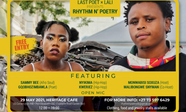 Poetry event: Rhythm N’ Poetry in Gqeberha, South Africa, May 2021