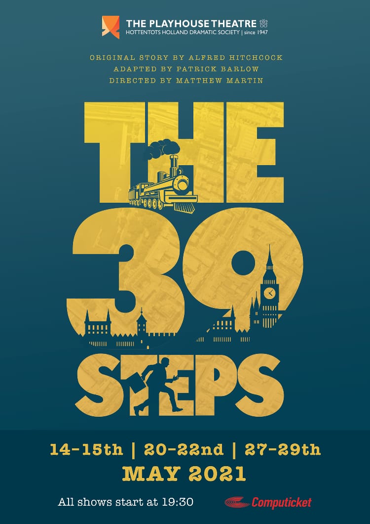 On stage The 39 Steps at The Playhouse Theatre, Somerset West, May