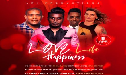 Concert announcement: Love Life and Happiness,Emo Adams, Jesmoné Damonse and Berry on April 8, 2023 in Stellenbosch