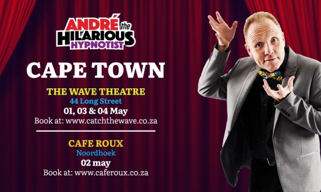 On stage: Sleep! with André the Hilarious Hypnotist, Cape Town tour, May 2024